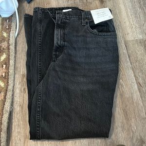 Abercrombie 90s straight ultra high rise black jeans